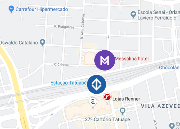 Mapa para chegar ao hotel